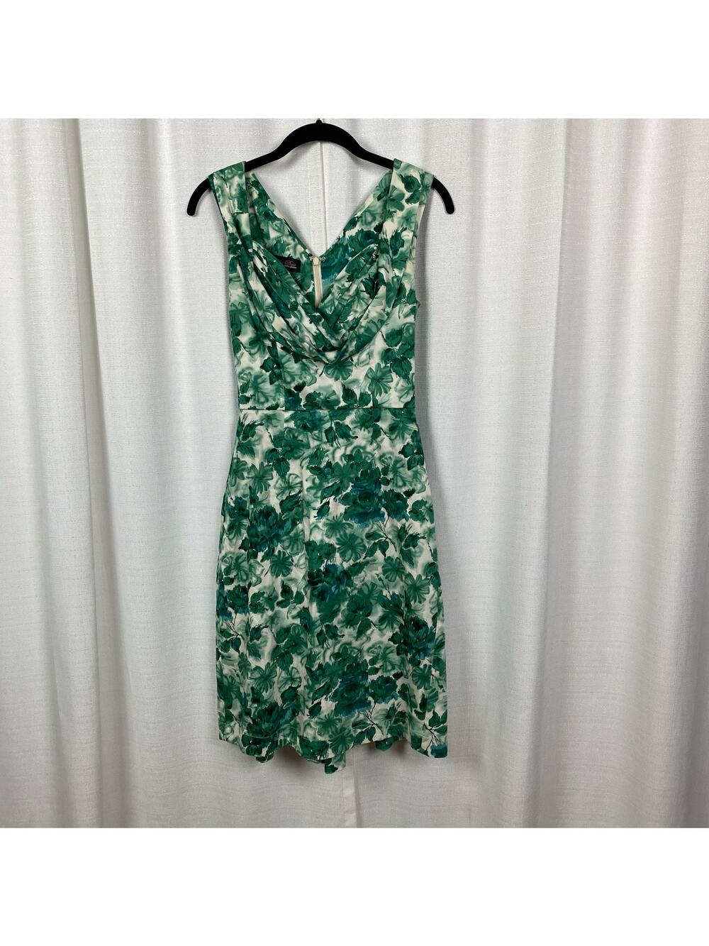 Trashy Diva Retro Green Floral Honey Child Pencil Dress Sz.4